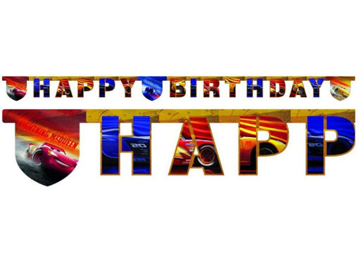 Picture of CARS HAPPY BIRTHDAY BANNER - 6PK